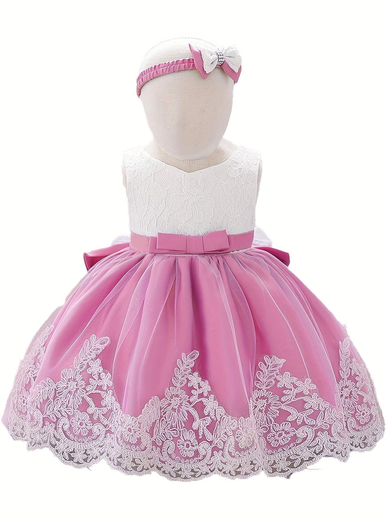 costume principessa bambina rosa e bianco