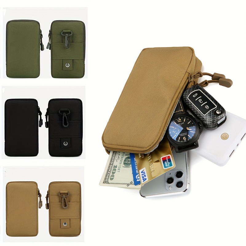6.8inch Mobile Phone Bag Leather Outdoor Sport Phone Pouch Horizontal  Vertical Hanging Belt Bag