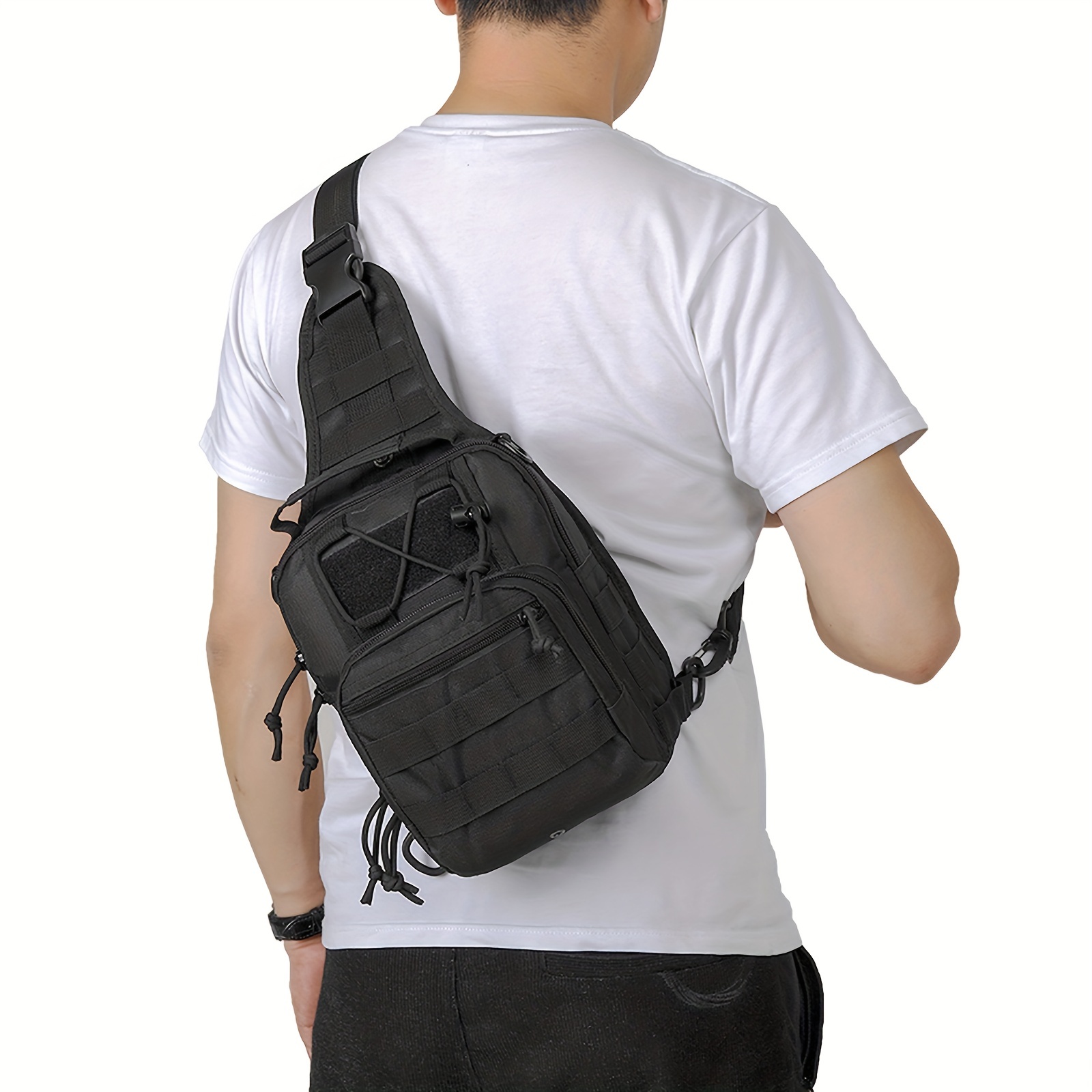 Men Molle Tactical Shoulder Bag Chest Pack Sling Messenger Bag for