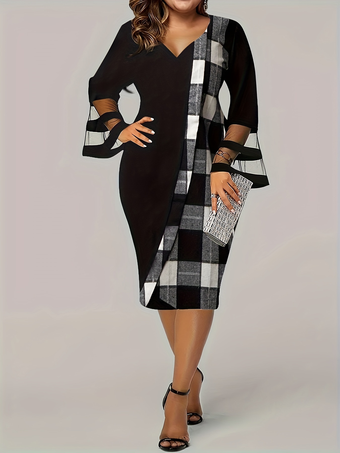 Black Plus Size Dresses - Temu