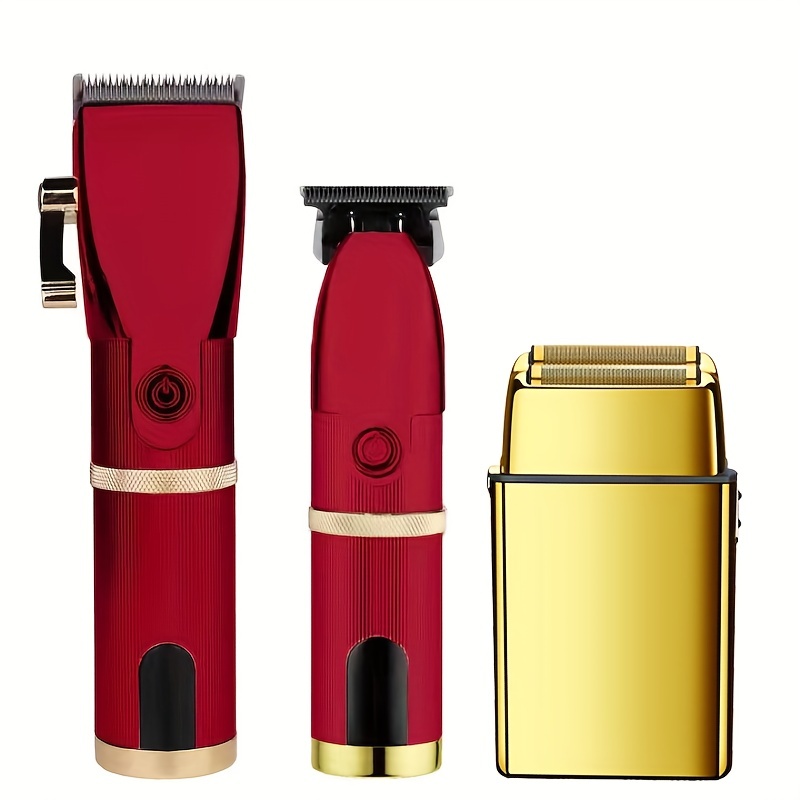 Three piece Professional Hair Clipper Set Carving Razor - Temu