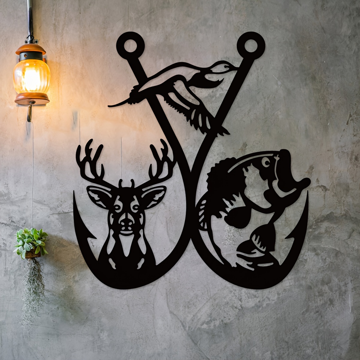 creative wall decor 1929 Hunting And Fishing cover art deer metal tin sign