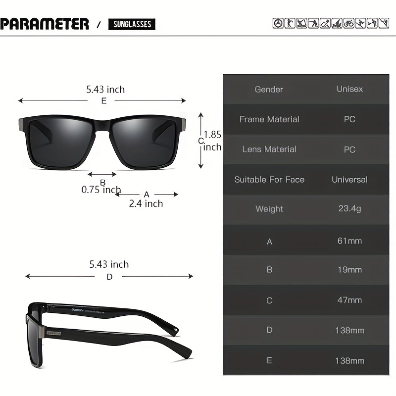 ZENOTTIC Square Polarized Sunglasses For Men Ultralight, 47% OFF