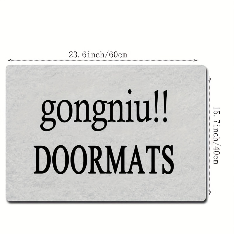Funny Doormat Welcome Mat, Black White, Non-slip Front Door Mats
