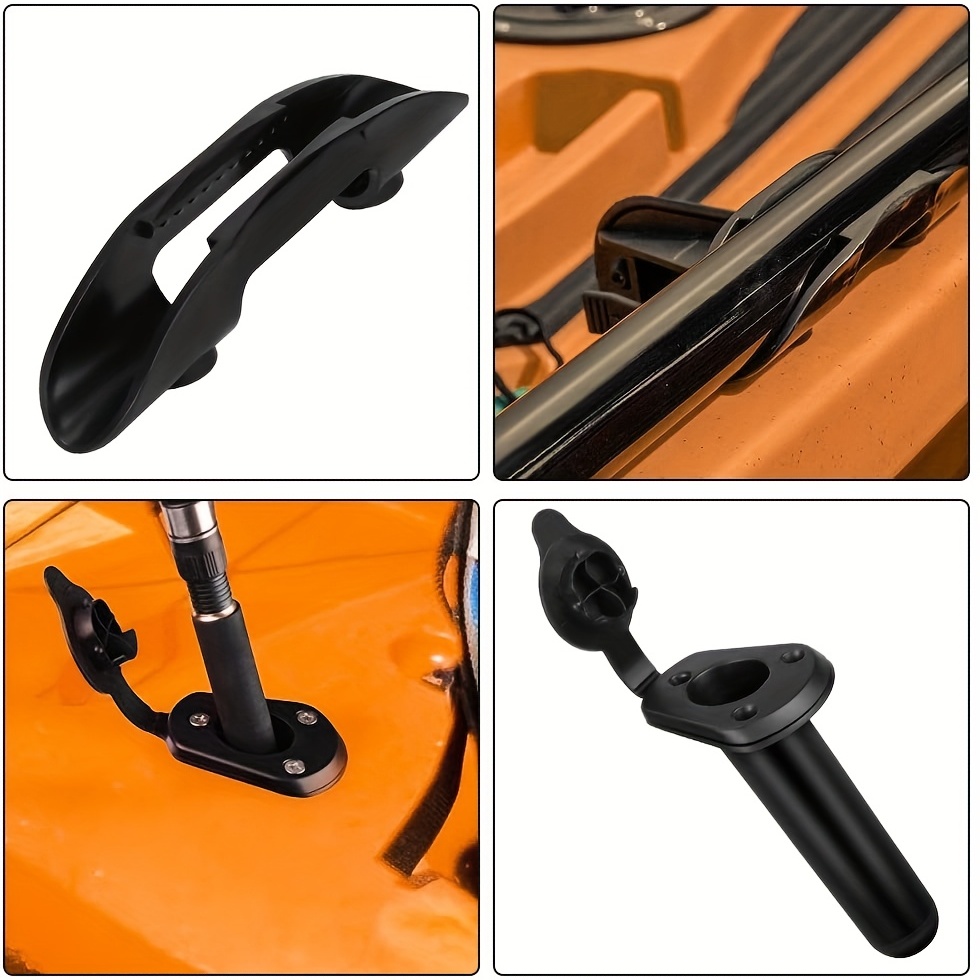 2Pcs Kayak Paddle Holder Kayak Track Mount Accessories For Fishing  Kayak,Kayak Rail Accessories Standard Kayak Paddle Holder