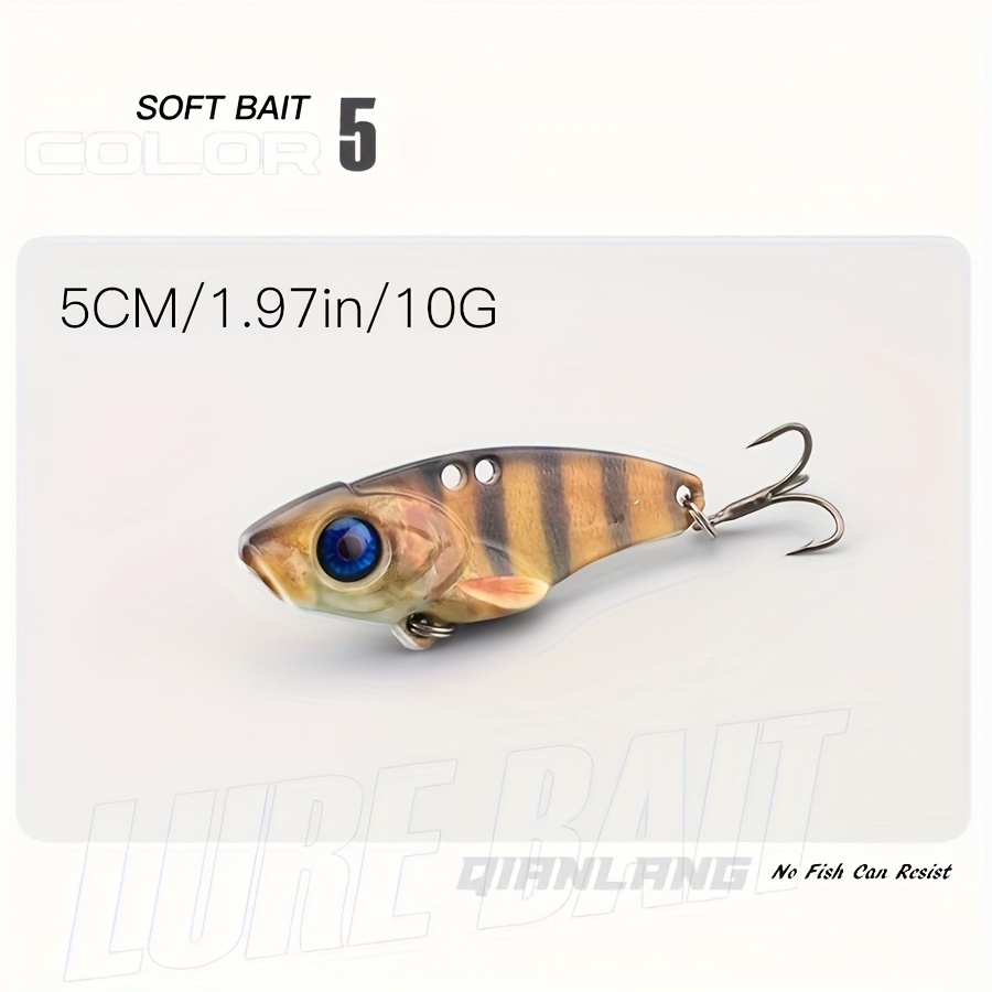 1Pc Fishing Lure, 5cm 10g Metal Sequin Simulation Fish Fishing