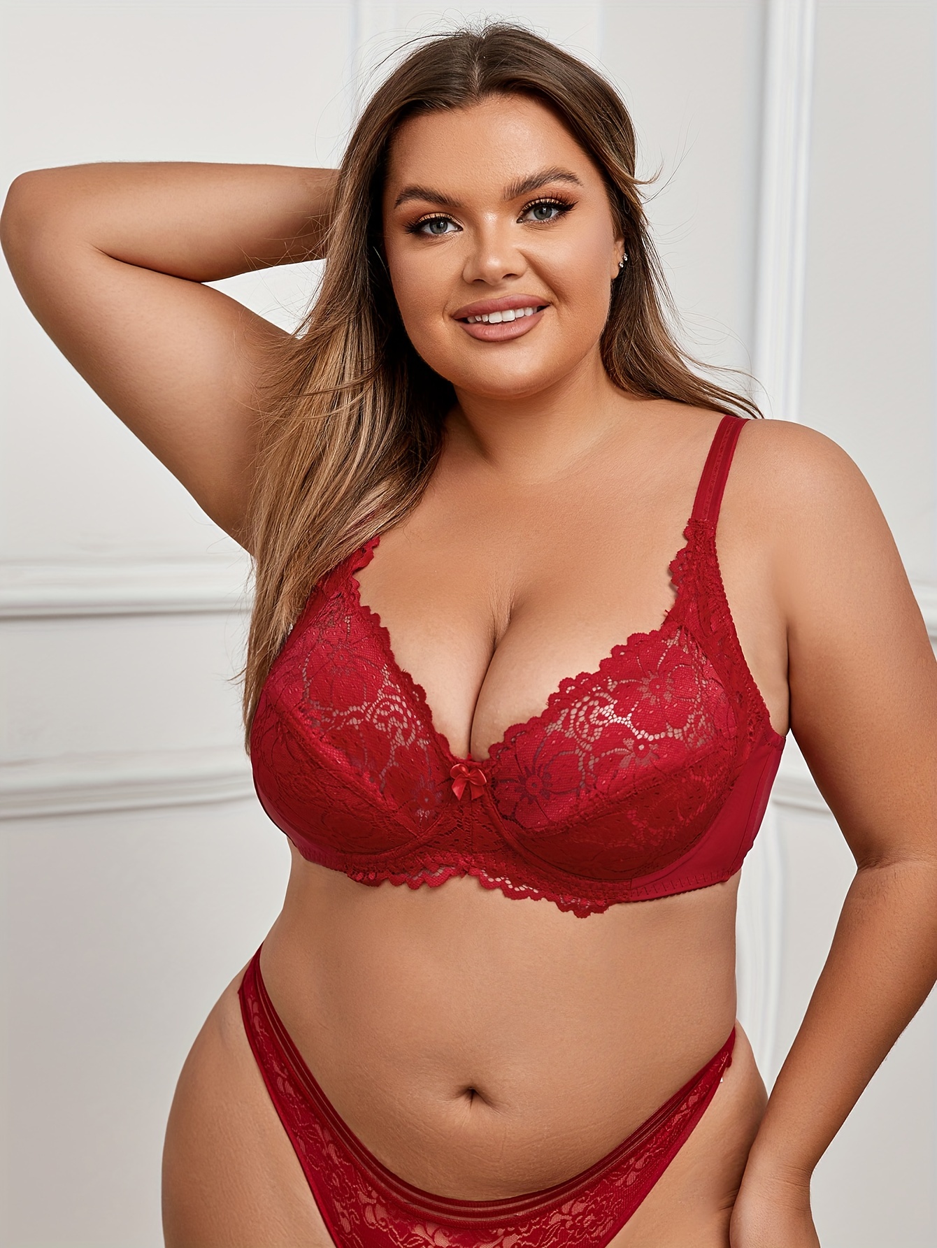 Women's Sexy Sheer Lace Bra Plus Size Full Figure Non Padded