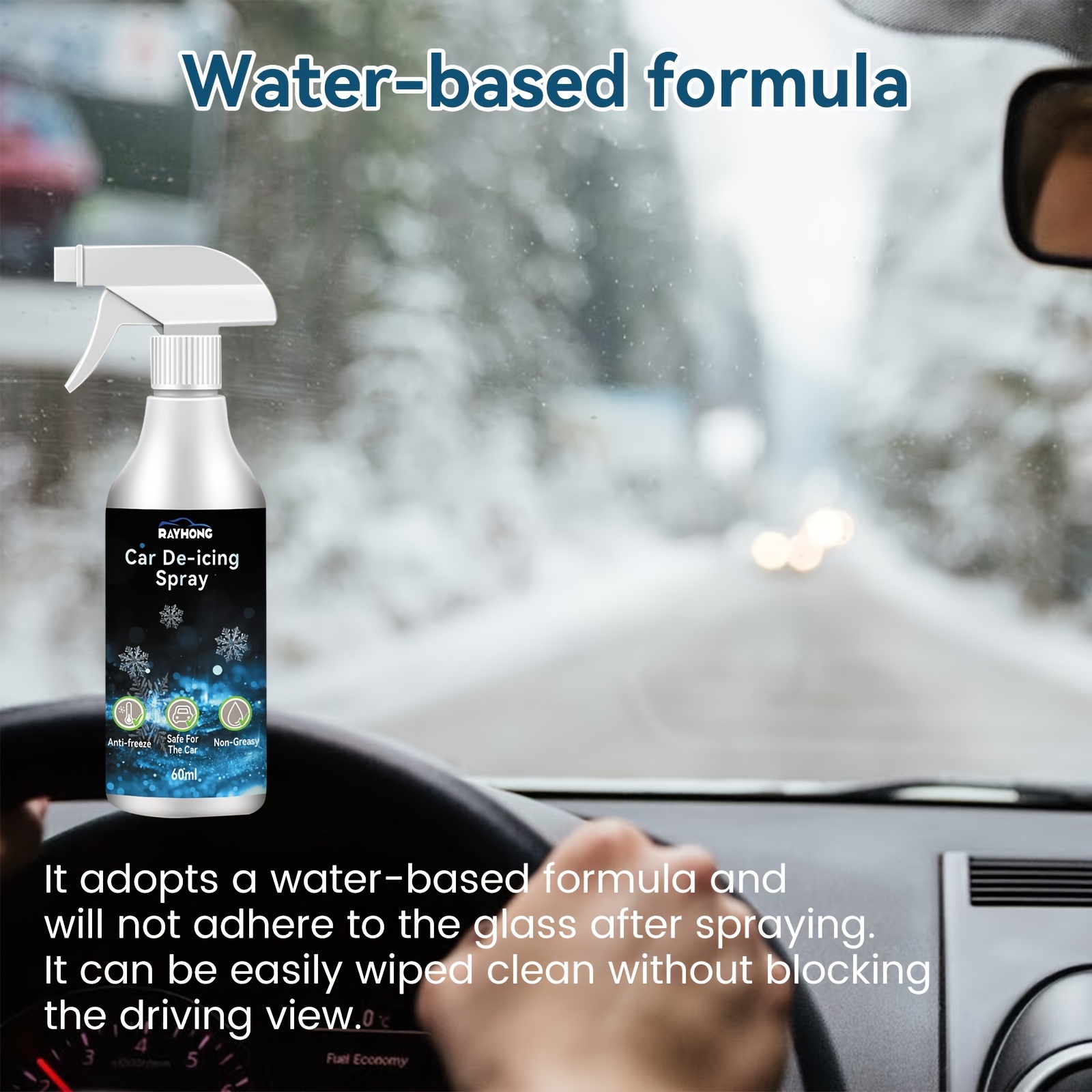 60ml Auto-Fenster-Glas-Enteisungsspray Anti-Eis, Anti-Frost, Einfach Zu  Bedienen!