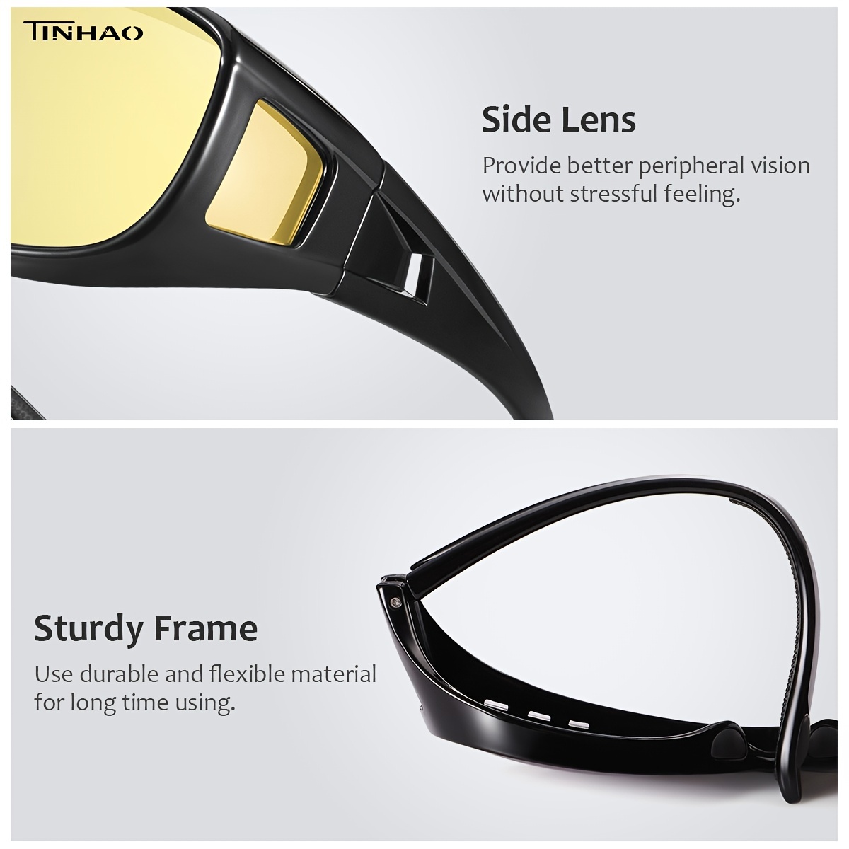 Tinhao Hd Polarized Night Vision Glasses Fit Over Glasses - Temu