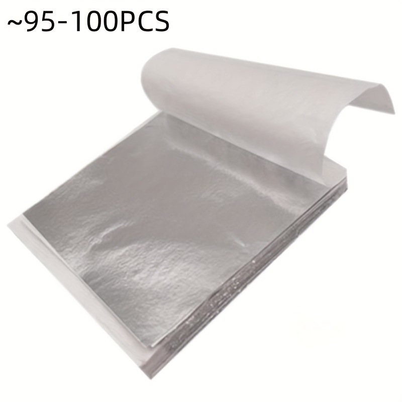 Matsuzay 100 Uds. Hoja de papel de aluminio para pared de oficina en casa,  caja de regalo de papel de cobre dorado DIY, artesanías, decoración dorada  Artesanía papel de aluminio dorado Matsuzay