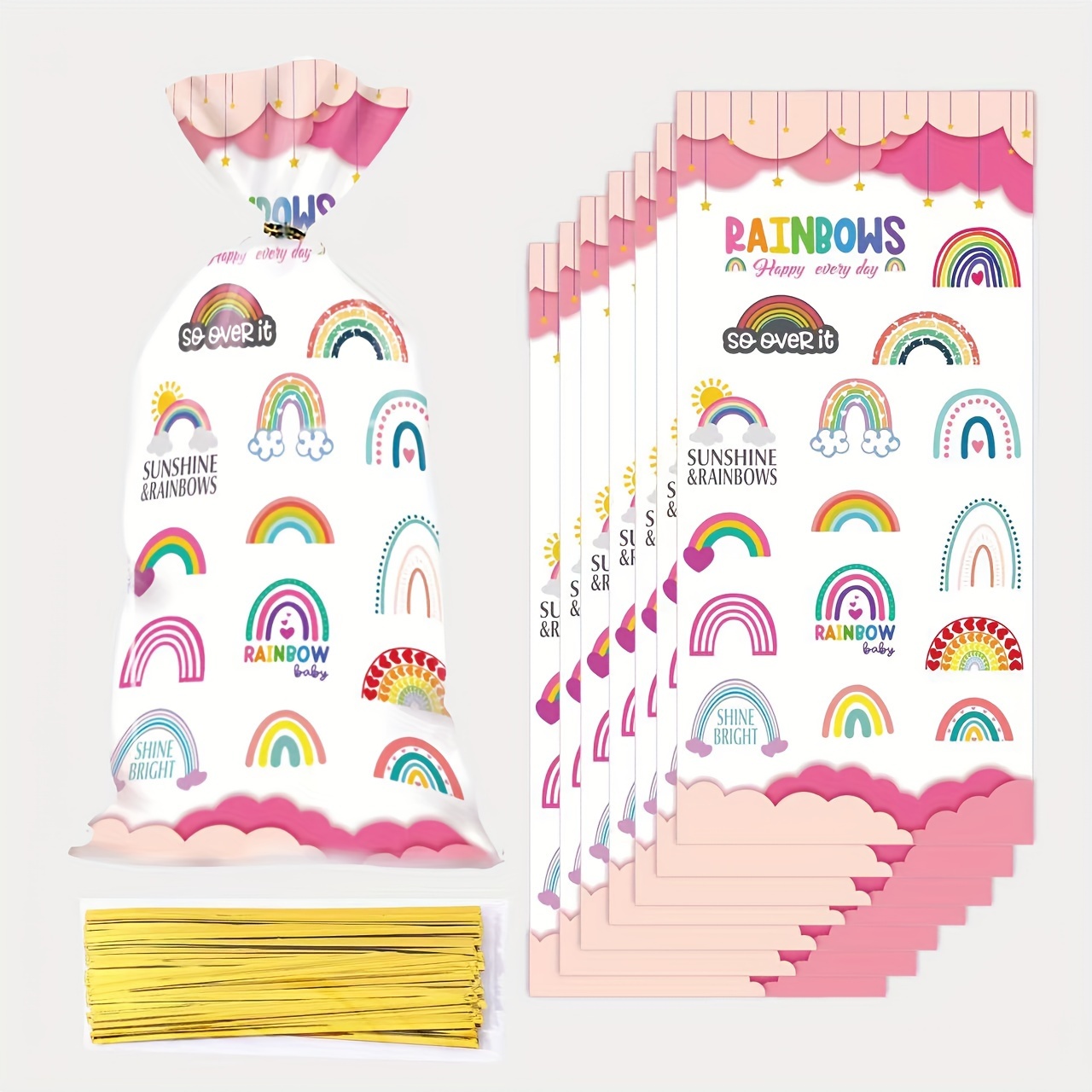 Creative Christmas/halloween Cookie Bag, Rainbow Color Cute And
