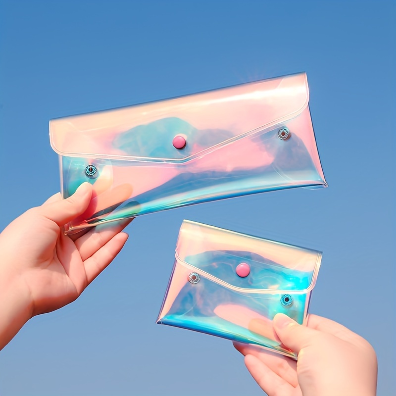 Small Plastic Pencil Pouch Clear Poly Envelopes File - Temu
