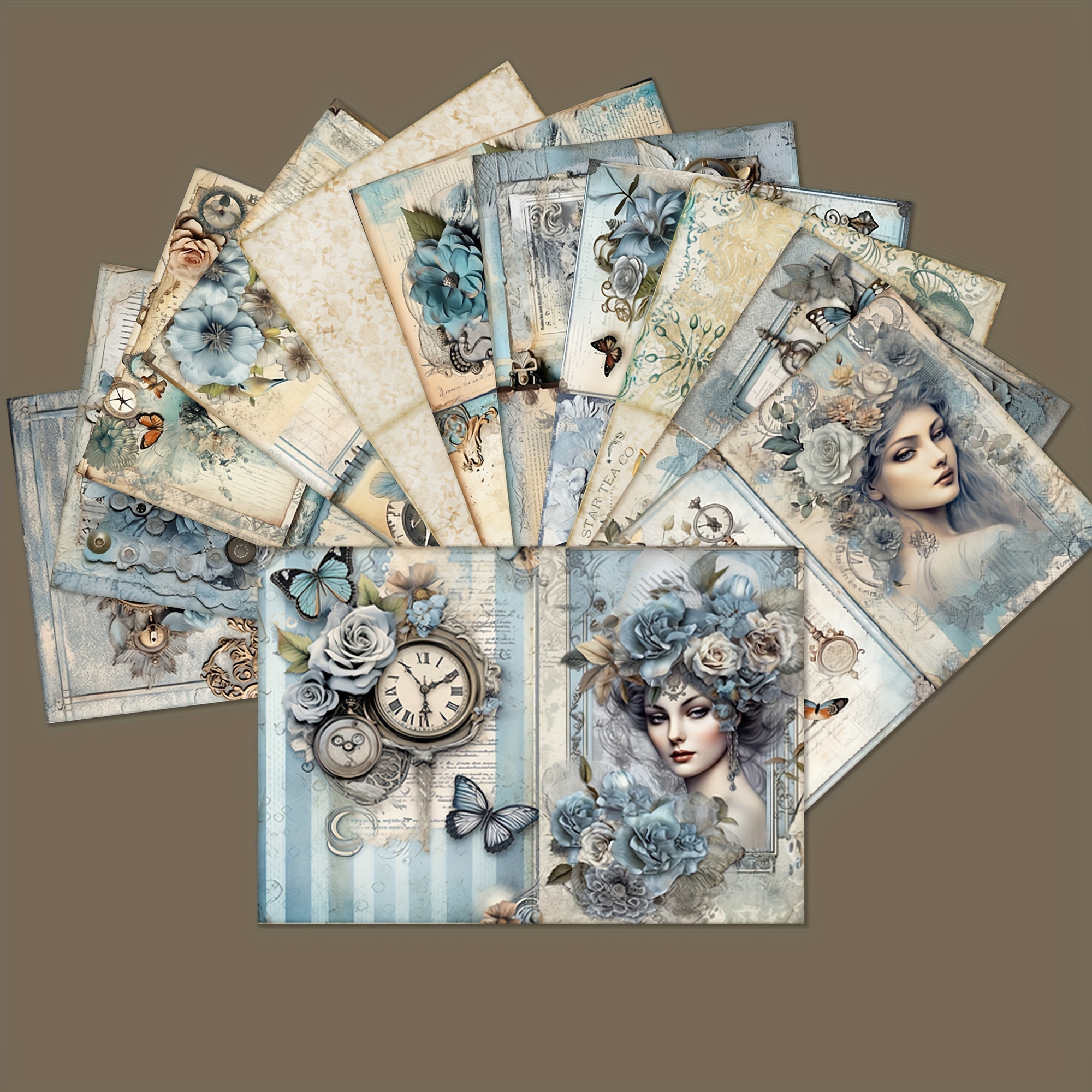 120 Fogli Carta Scrapbooking Carta Decorativa Vintage per