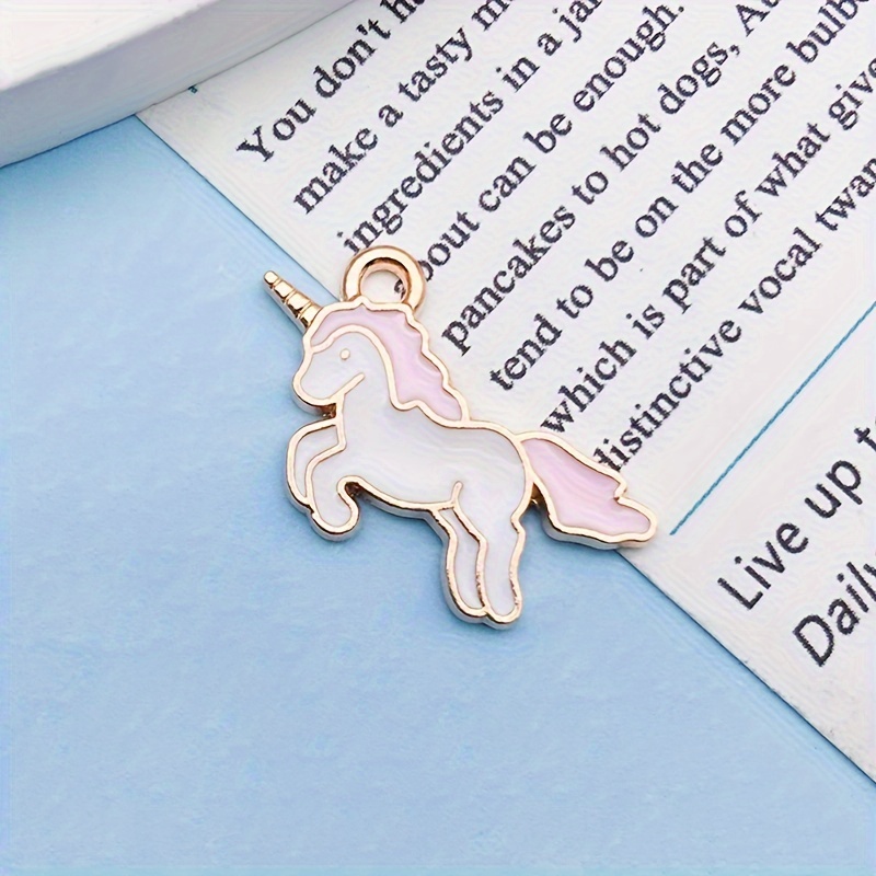 Cute Enamel Unicorn Pendant Alloy Charms For Diy Jewelry Necklaces  Bracelets Earrings Diy Jewelry Accessories - Temu