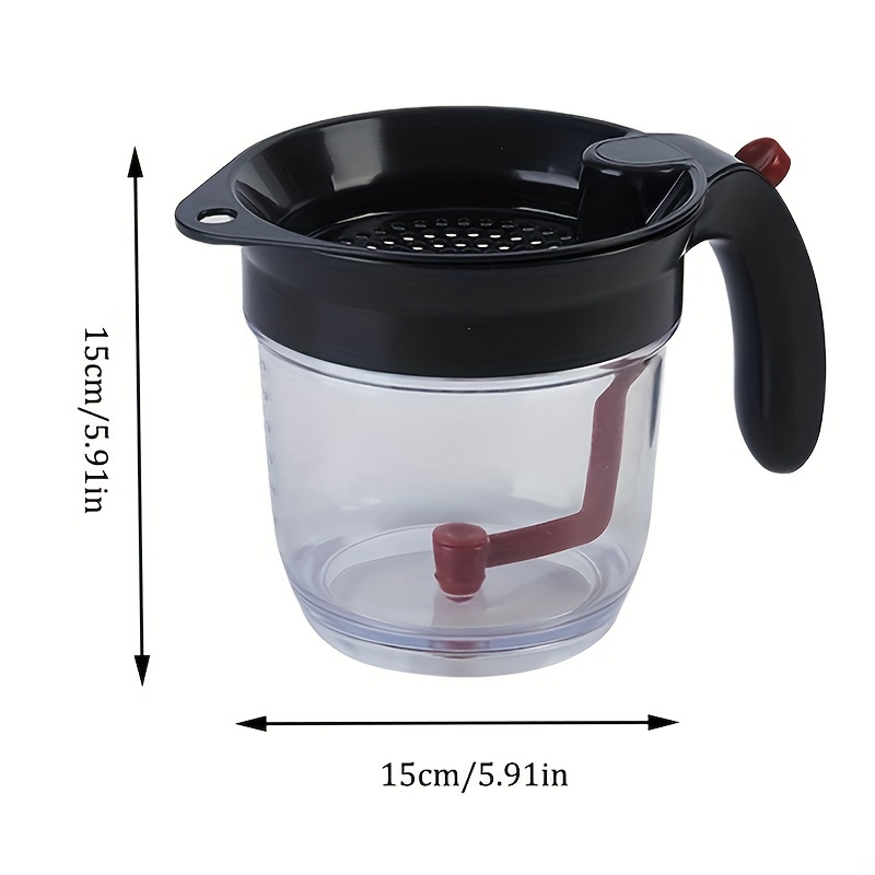 Fat Separator With Easy Bottom Release, 4 Cup Fat Gravy Separator With  Strainer, Make Fat-free Broth For Gravy, Soups And Sauces - Temu