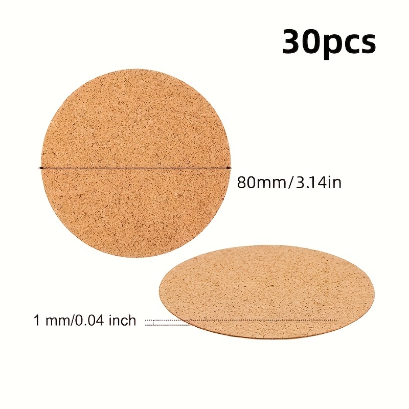 Self adhesive Cork Mat Round Cork Mat Coaster Cork Back - Temu