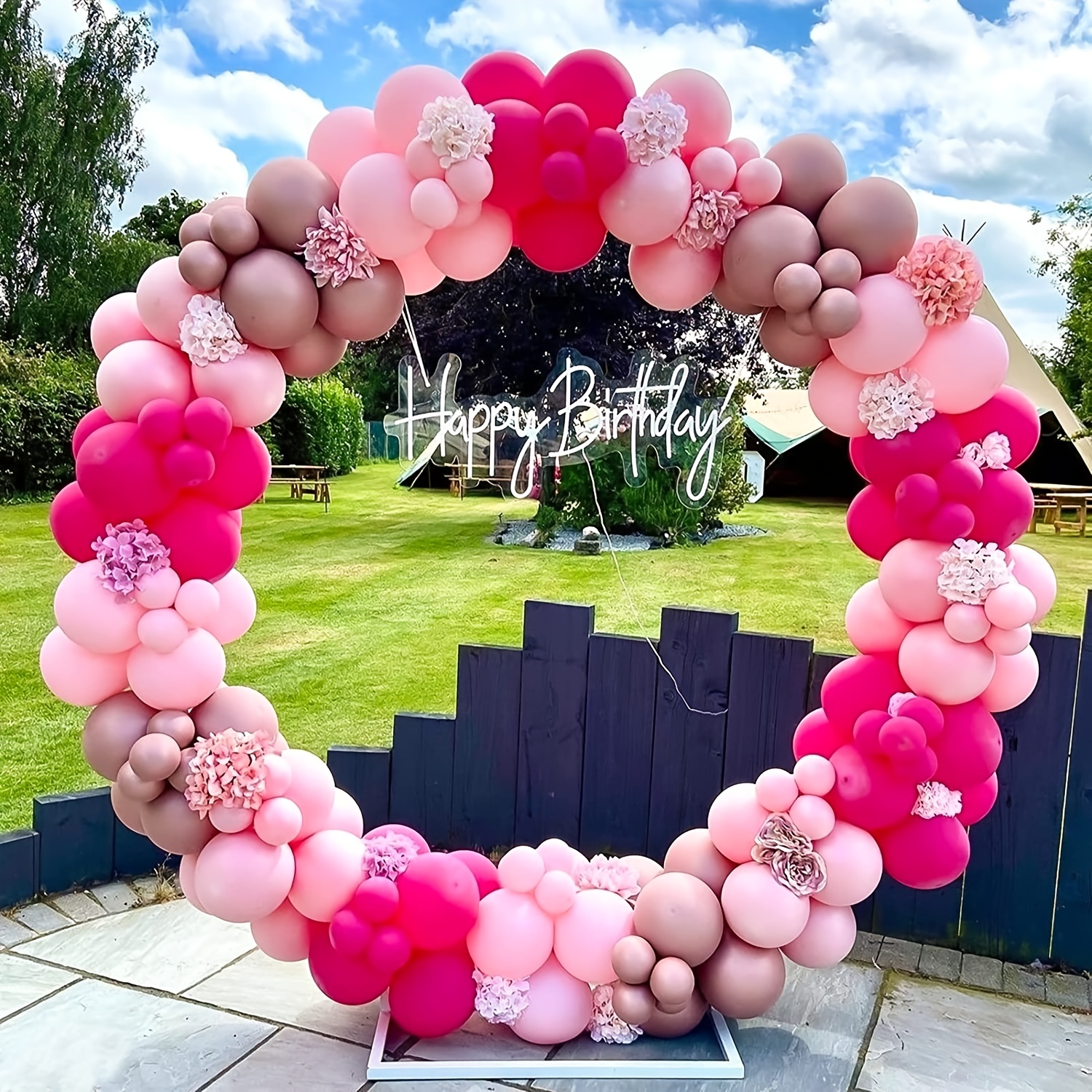 Pink and Fuchsia Balloon Garland, 12 feet - Balloon Expert