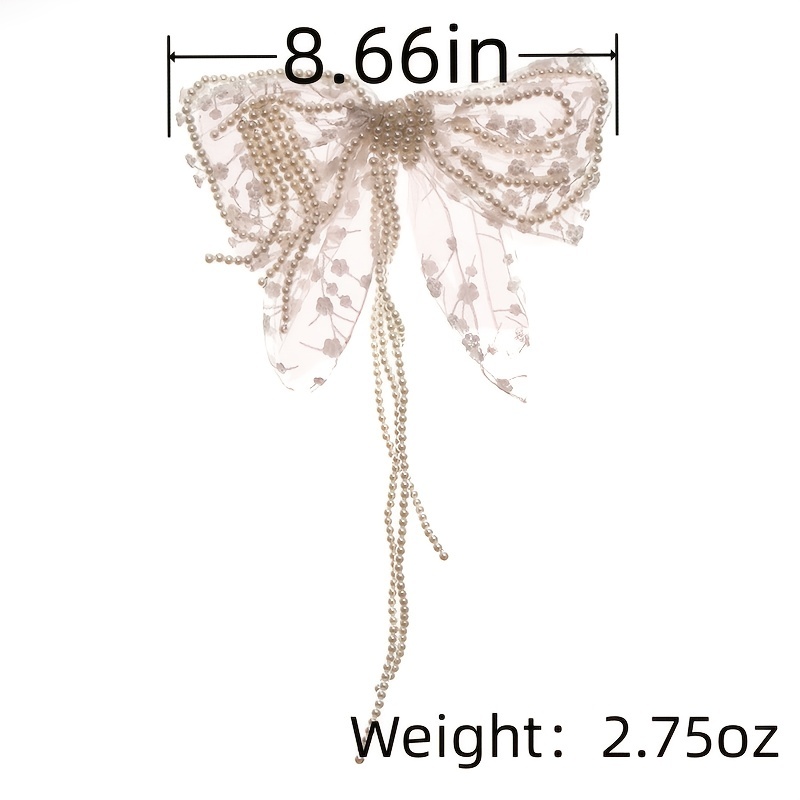 Flower Faux Pearl Headbands Woven Veil Wedding Accessories - Temu