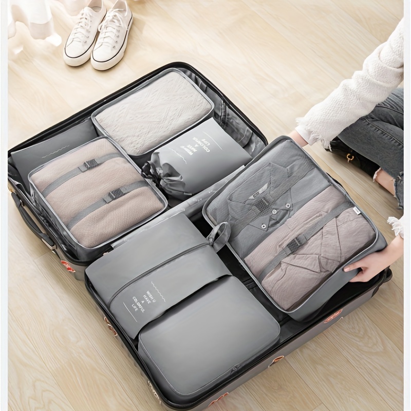6pcs Luggage Packing Cubes for Travel Organizer Durable Travel Suitcase  Organizer Bags Large Capacity Clothes Storage Travel Bag