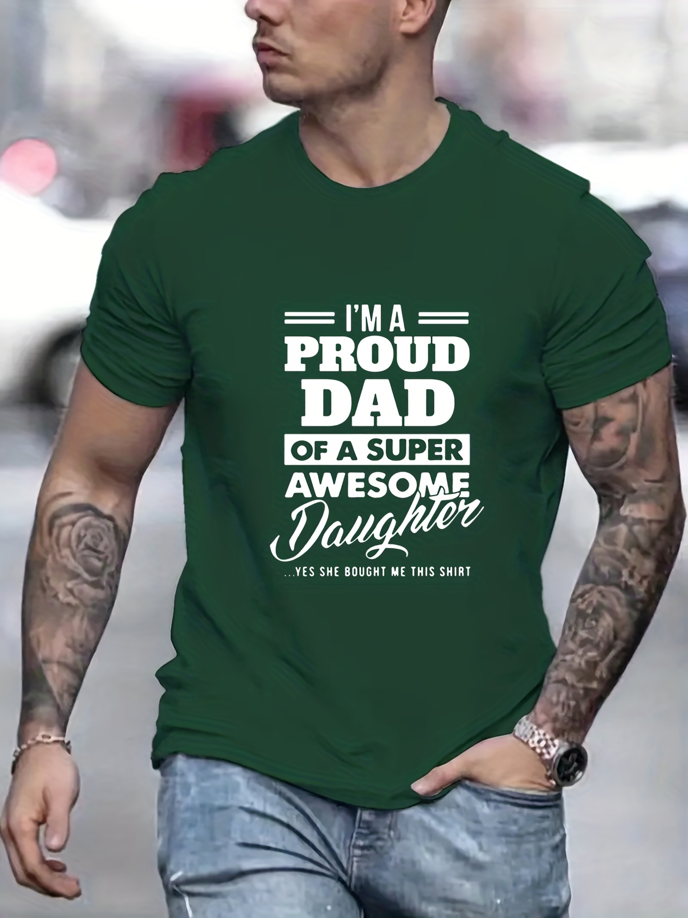 Dad Daughter Mens T-shirt Fathers day Gift Mens Shirt Dad of