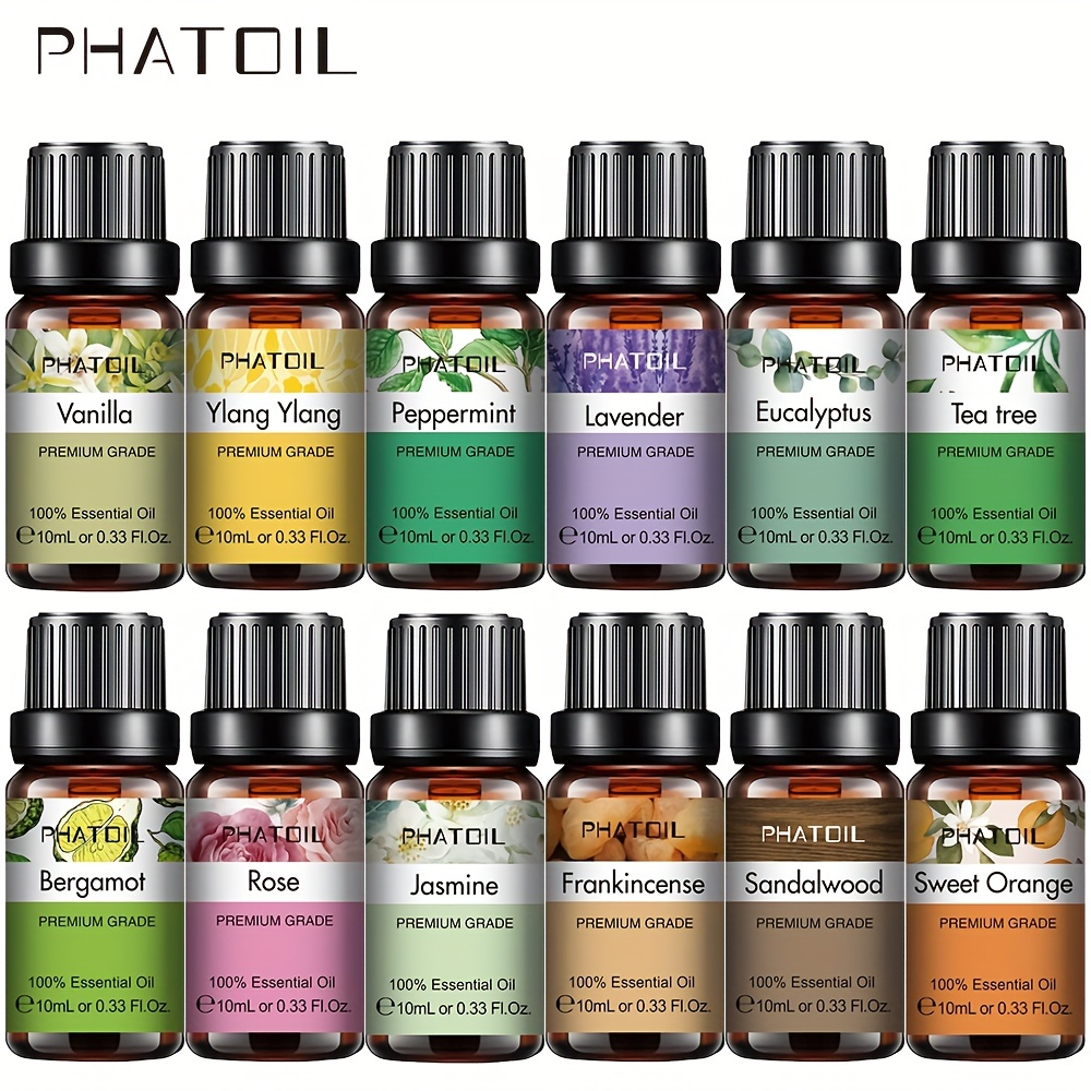 Comprar Pure Life Top Essential Oil Set for Diffuser Aromatherapy, 100%  Organic Fragrance Oils for Humidifier at Home & Car, Fresh Grade Scents:  Lavender, Peppermint, Eucalyptus, Orange, Vanilla & Jasmine. en USA