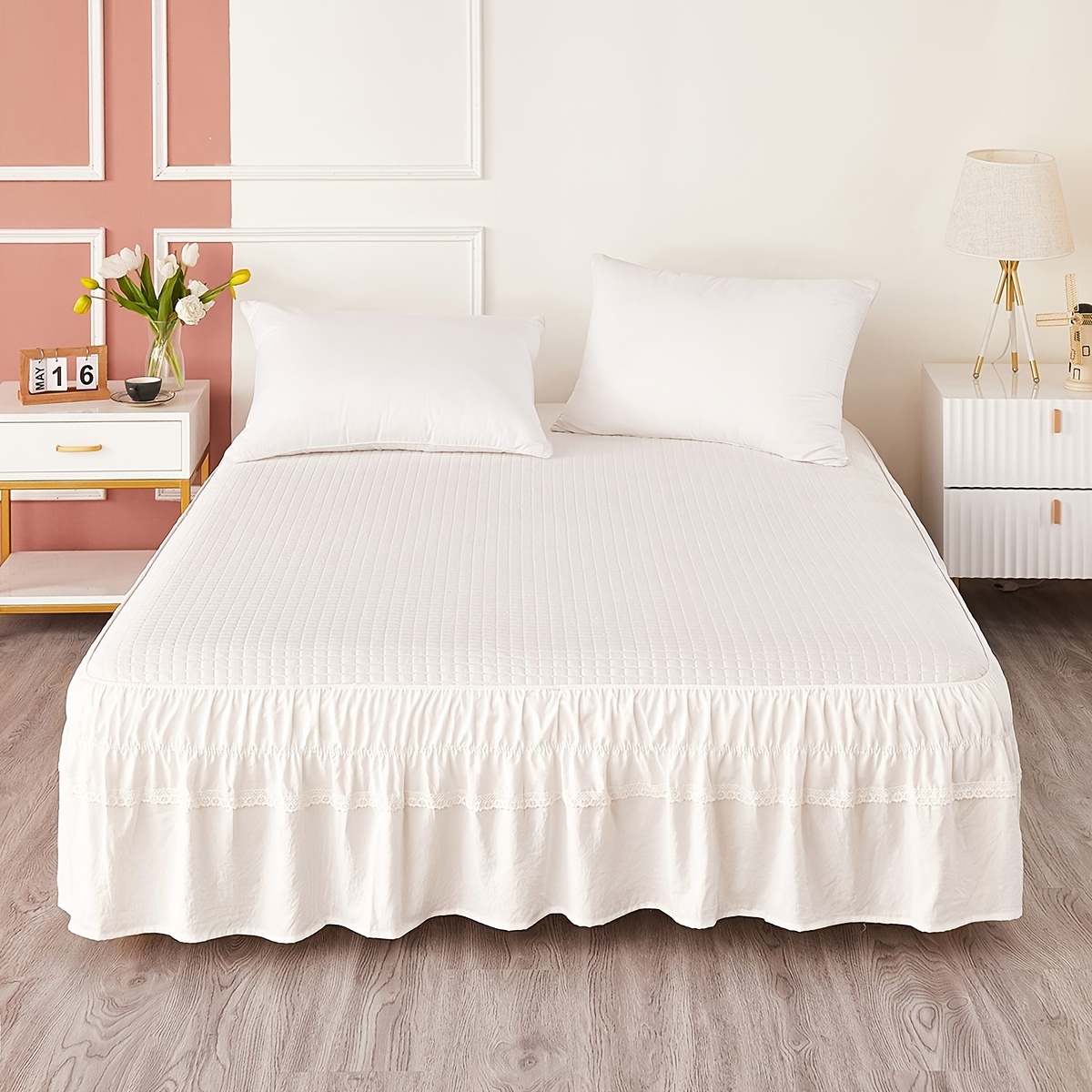 Bedskirt | Dust Ruffle | Ruffled Bed Skirt | Ruffled Dust Ruffle | Shabby  Chic Bedding | Cottage Decor |Farmhouse Decor