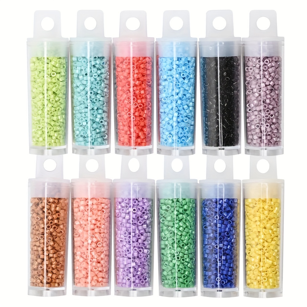 Craft Seed Beads,14400pcs Glass Seed Beads Color Seed Beads Small Beads  With Bead Threader, Scissor And Other Tools -z