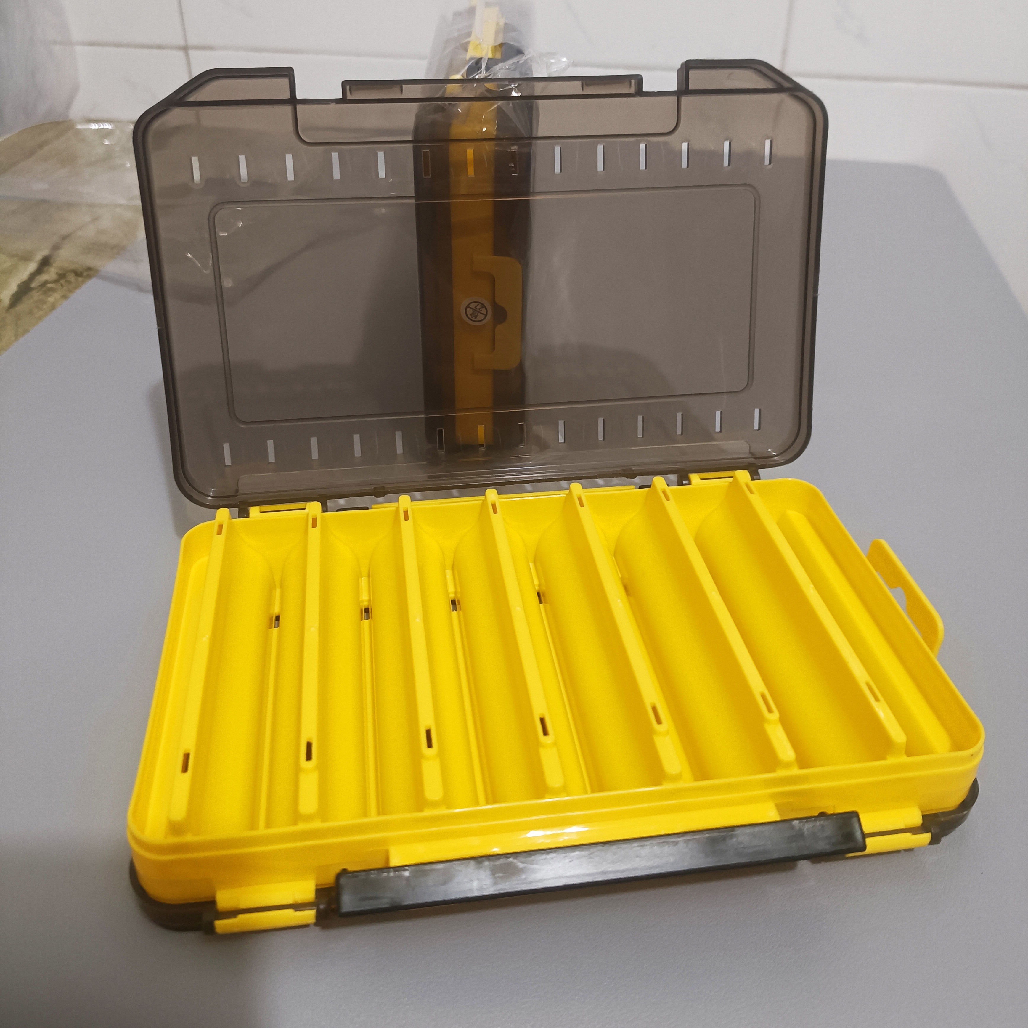 Double sided Fishing Tackle Box 14 Bait Storage Case - Temu