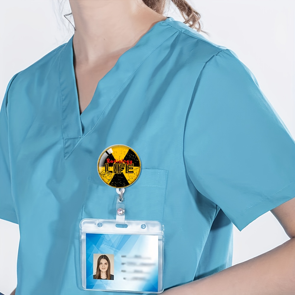 Personalize Name Scrub Tech Retractable Badge Reel Cute Nurse ID