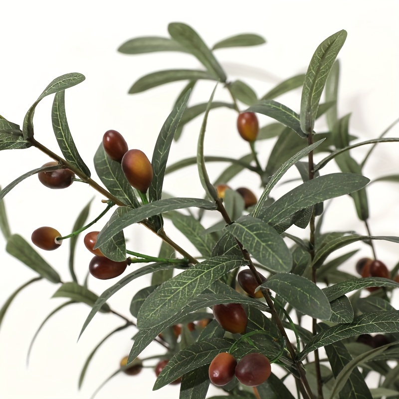 1 5pcs Artificial Olive Branch Faux Greenery Branches Stems Olive