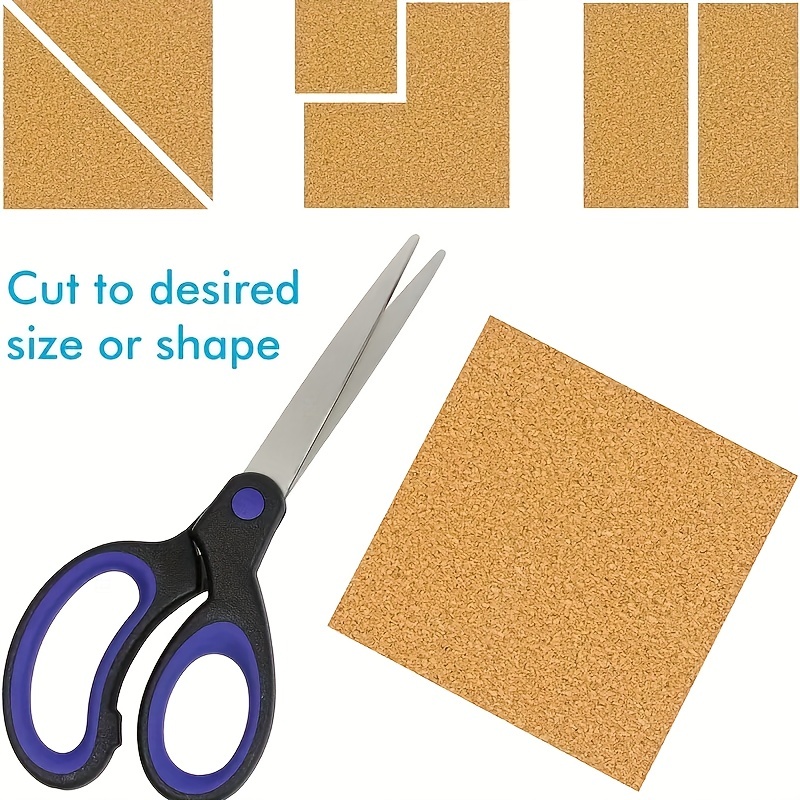 10-50pcs Cork Squares Round Tiles Cork Backing Sheets For Coasters  Self-Adhesive