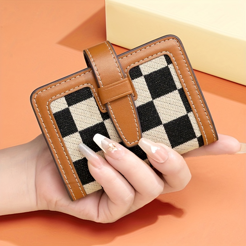 Checkered Wallet Brown 