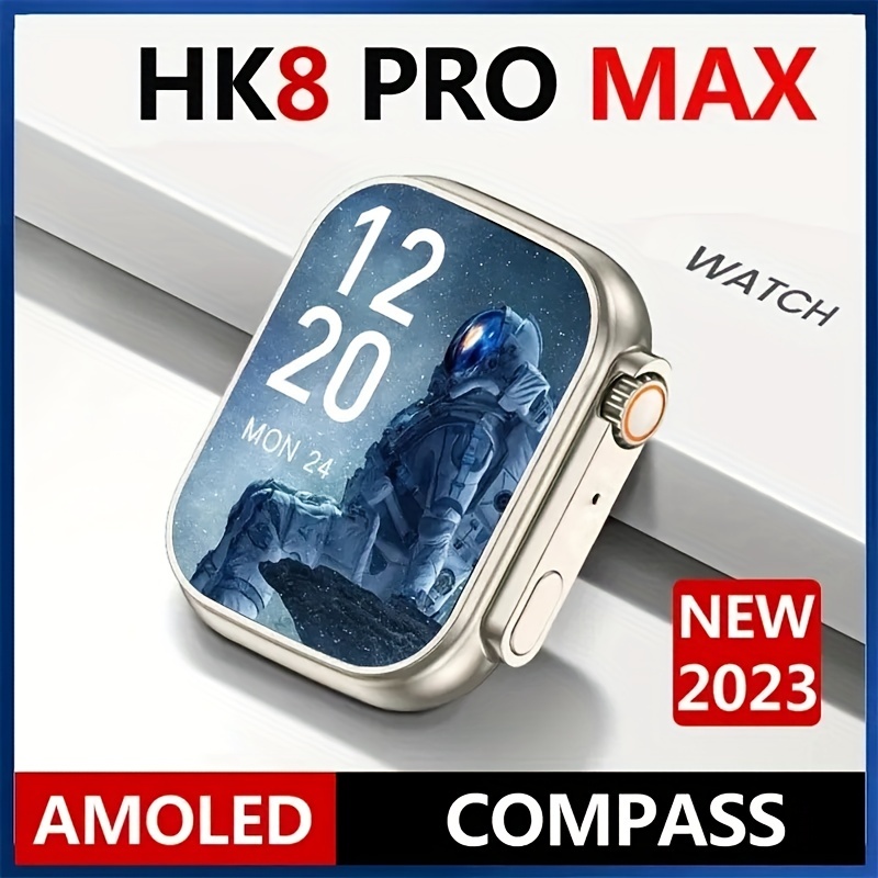 2023 New HK8 Pro MAX Smart Watch Series 8 49mm 2.12 AMOLED Screen High  Refresh Rate NFC Smartwatch Men Compass Sport Watches