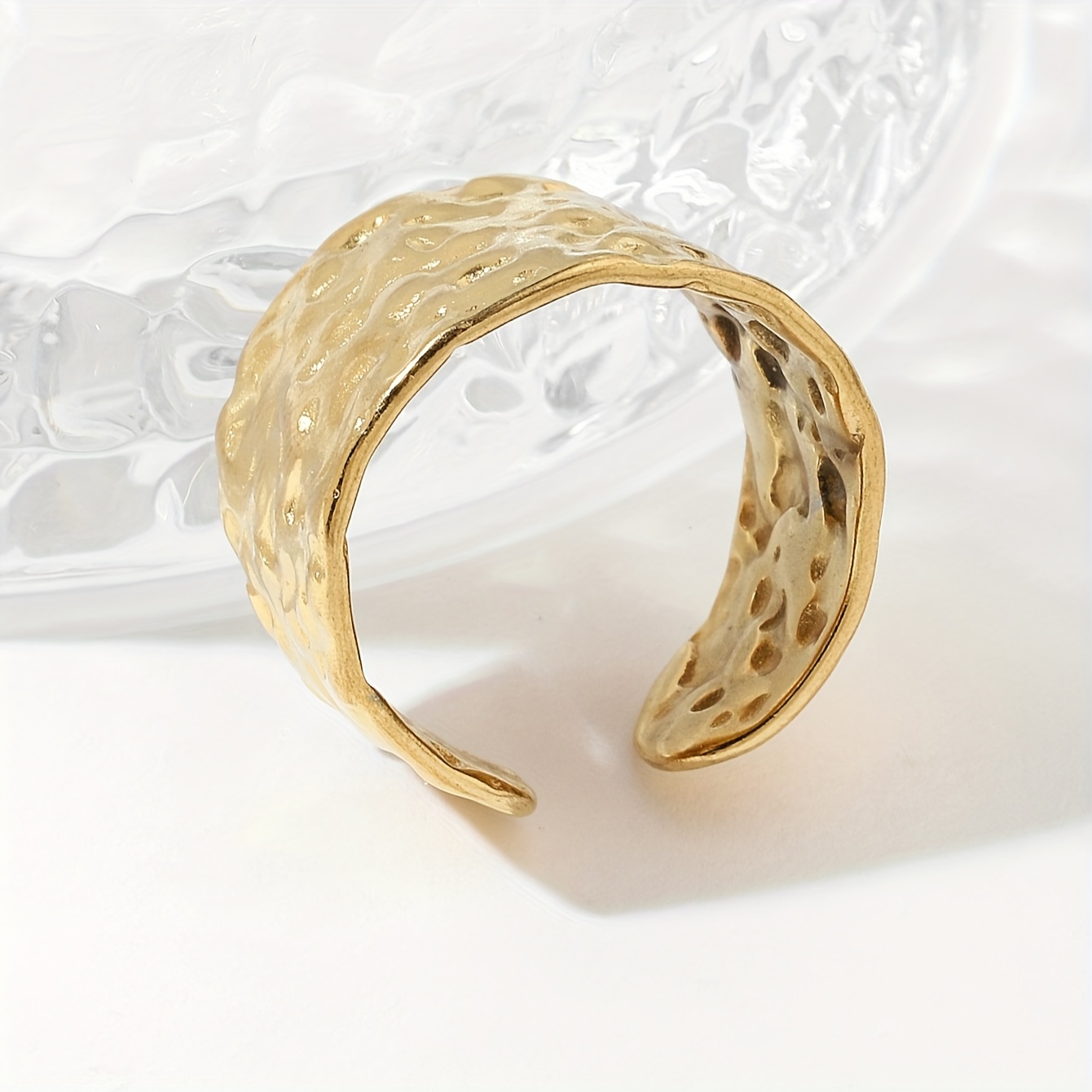 Adjustable Vintage Leopard Print Stainless Steel Ring