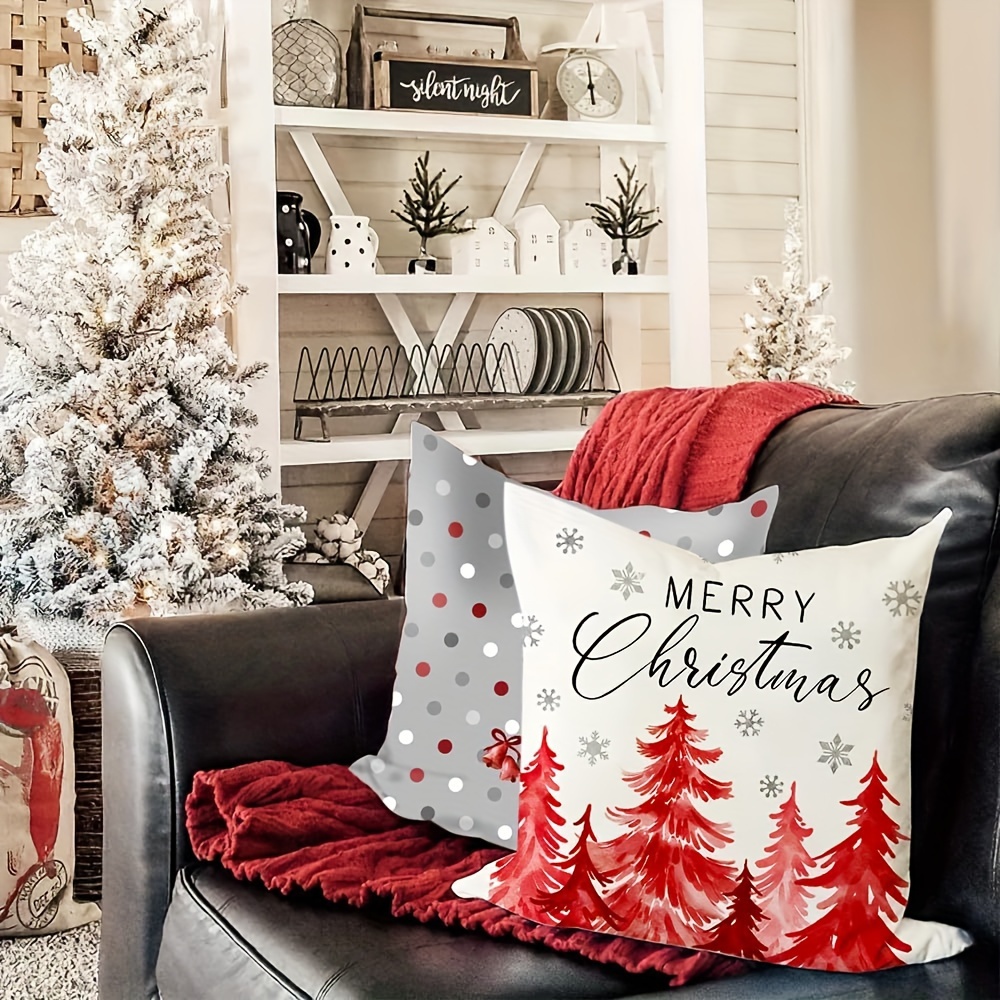 White christmas throw discount pillows