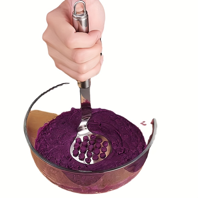 Kitchen Gadgets Potato Masher Stainless Steel Purple Potato Masher Silicone  Household Items Cooking Tools Home Supples