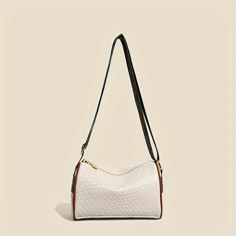 Simple Versatile Tote Bag Fashion Solid Color Large Capacity Temu New