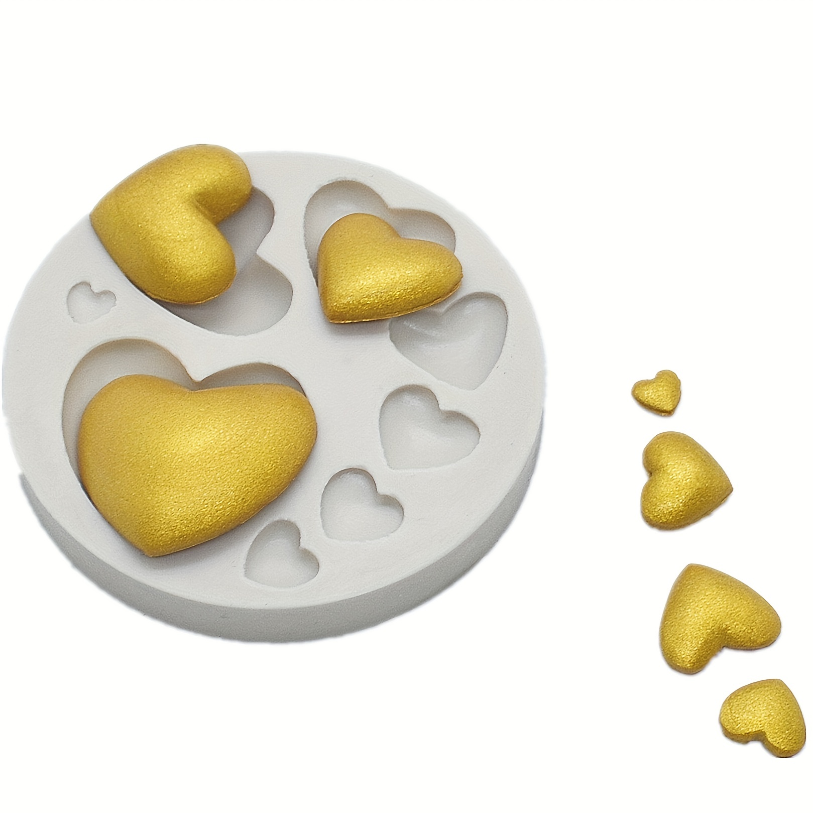 3d Heart Shaped Silicone Gummy Mold, Cake Decoration Tool, Resin