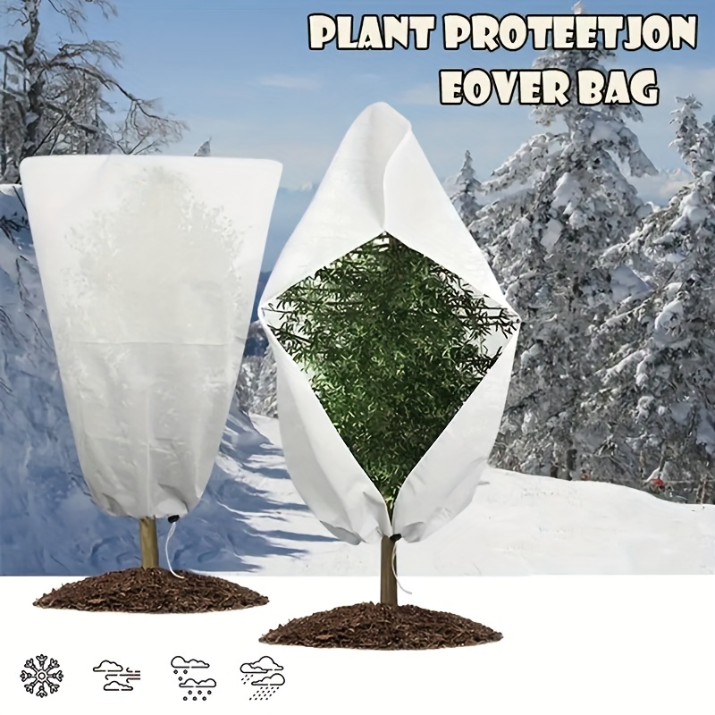 Housses de Protection pour Plantes, Épaissir Housse Hivernage Plante con  Ajustable avec Cordon de Serrage à