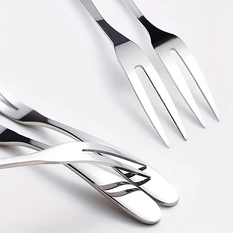 Stainless Steel Fruit Picks Salad Forks Reusable Multifunctional Forks