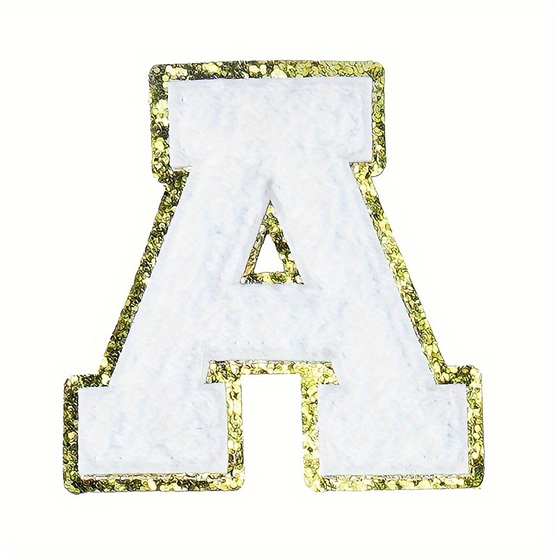 1pc Letras Blancas Autoadhesivas Chenille Toalla - Temu Mexico