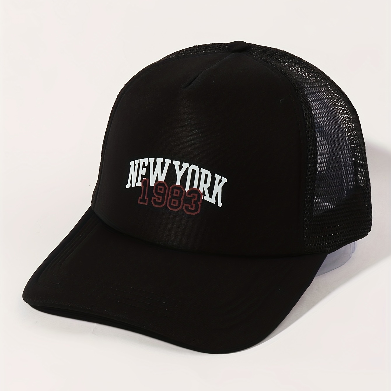 NY1983 Trucker Hat Baseball Cap Adjustable Mesh Sunshade Dad Hat