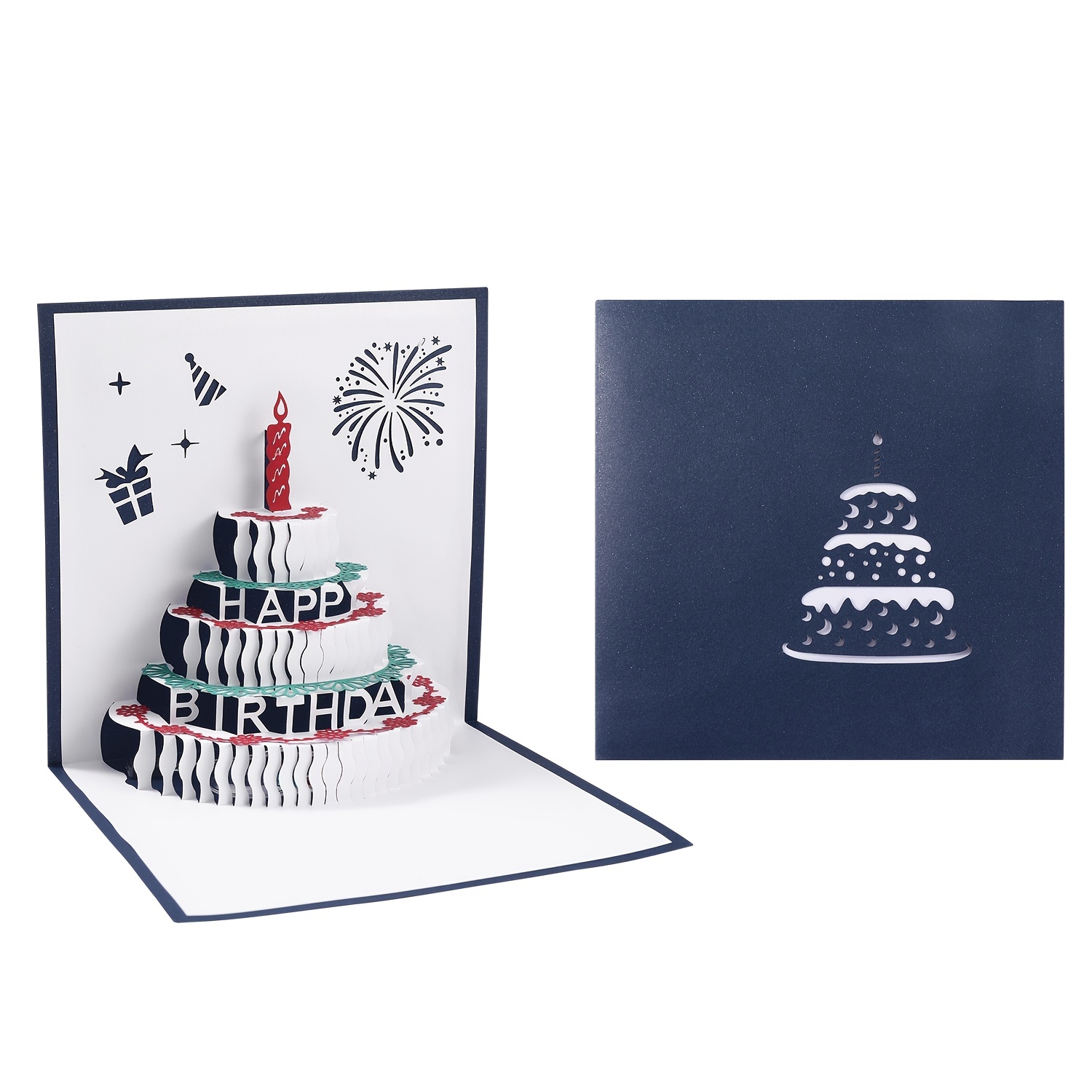 Meilleure carte d'anniversaire avec musique et lumière, carte de vœux  pop-up 3D avec enveloppe, or