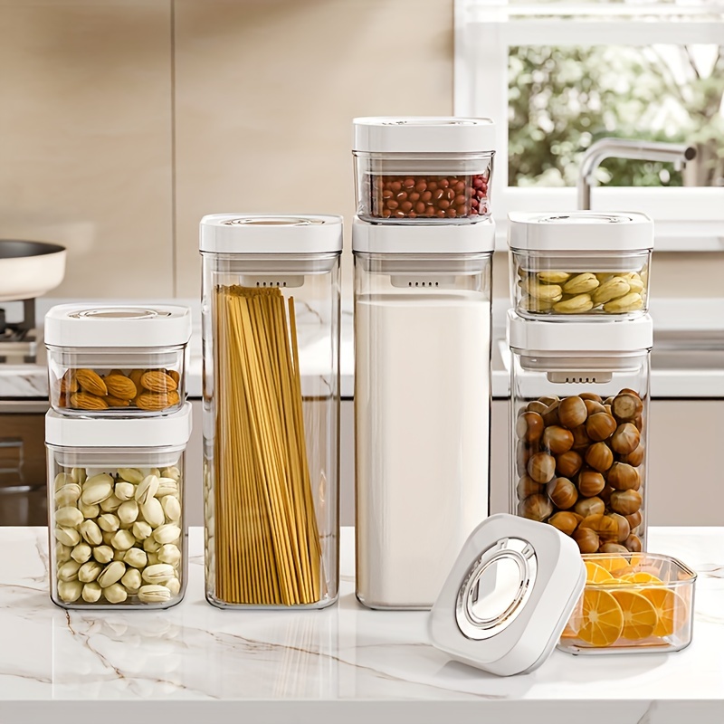 Airtight Food Storage Containers with Lids, Clear Pantry Canister