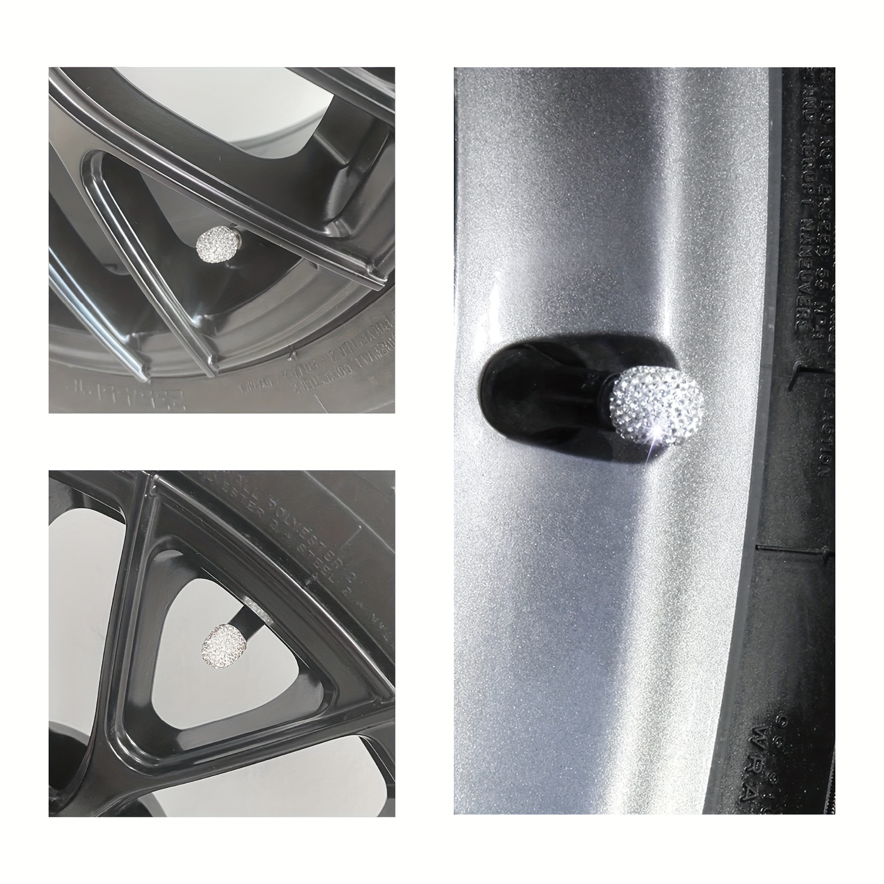 Bouchons de valve de pneu, en fibre de carbone, accessoires de voiture :  : Auto et moto