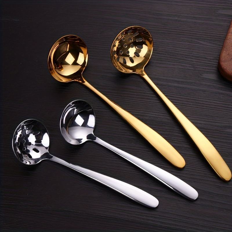 Stainless Steel Thickened Spoon - Creative Long Handle Design For Hot Pot  Soup Ladle - Essential Kitchen Tool For Restaurants - Temu