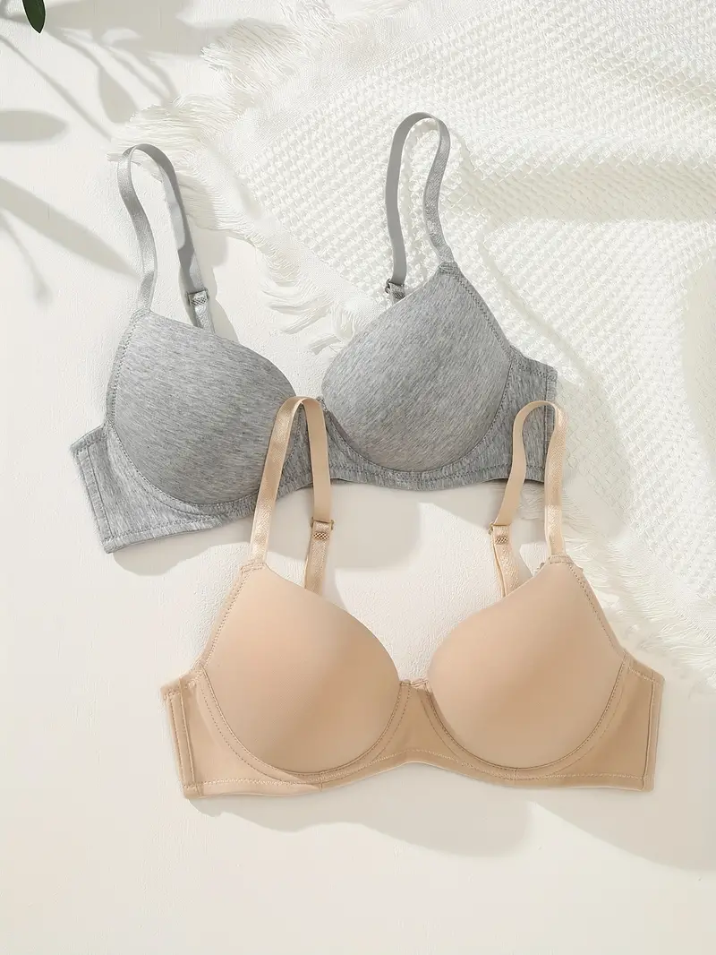 36c Bra Pack Women Fashion Simple Solid Color Push Up Wireless Bra Soft  Women Lace Pack of Bras for Women Push up Grey : : Clothing, Shoes  & Accessories