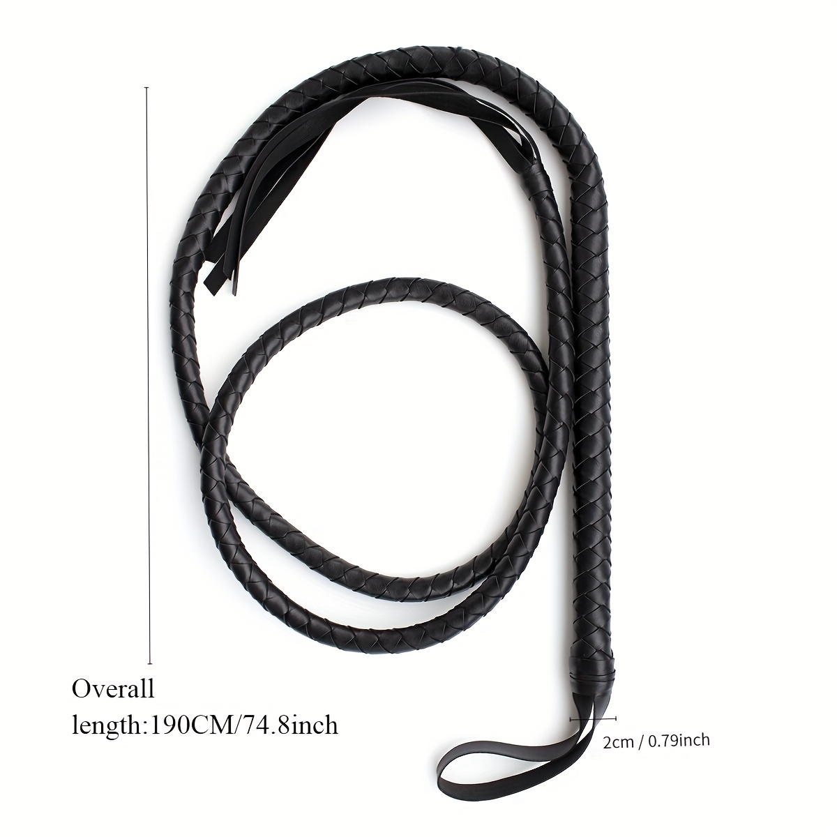 Long Horse Whip Thickened PU Leather for Equestrian Training