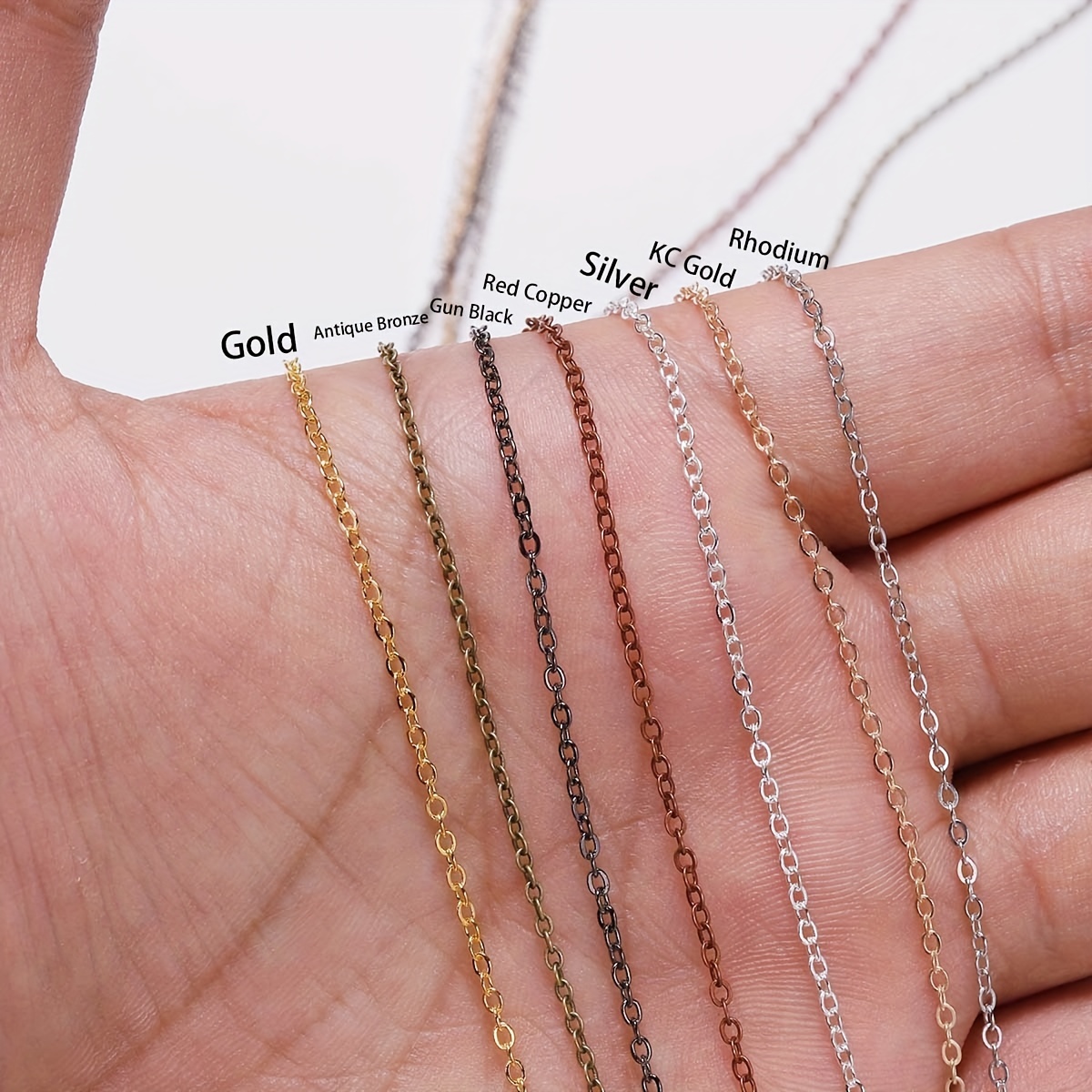 Lot Necklace Chain Iron Copper Chain For Jewelry Making - Temu