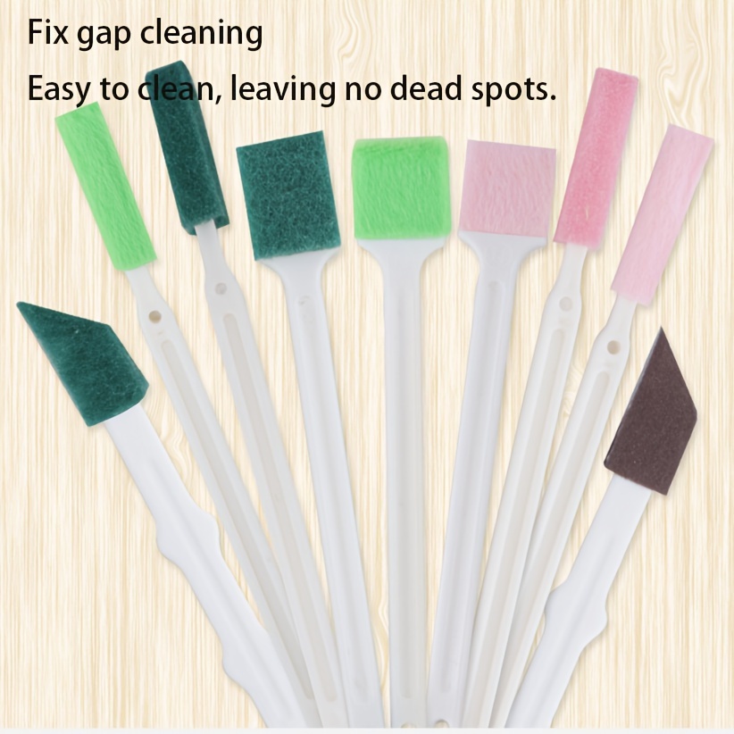 10pcs, Small Cleaning Brush For Narrow Spaces, Slot Brush, Long Handle  Crevice Brush, Detailing Brush, Groove Brush, Multifunctional Small Brush,  For